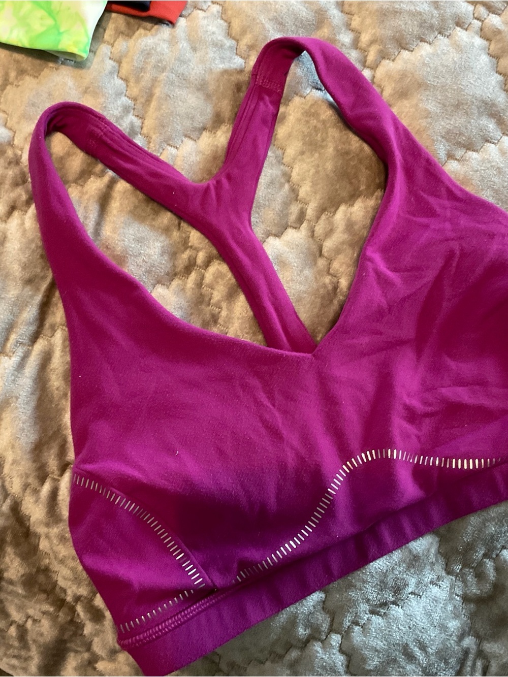 lululemon athletica Magenta Seamless Racerback Sports Bra